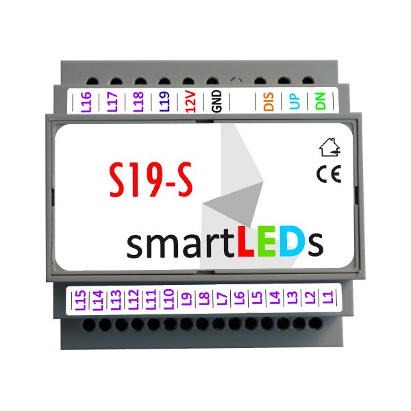 Wyprowadzenia - inteligentny sterownik schodowy oświetlenia LED smartLEDs S19-S (STANDARD)