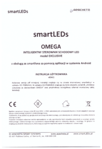 Instrukcja użytkownika - Inteligentny sterownik schodowy oświetlenia LED z aplikacją - smartLEDs OMEGA