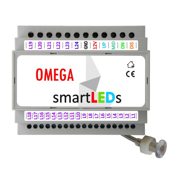 Sterownik oświetlenia LED schodów smartLEDs OMEGA z aplikacją Android Bluetooth (wyprowadzenia sterownika)
